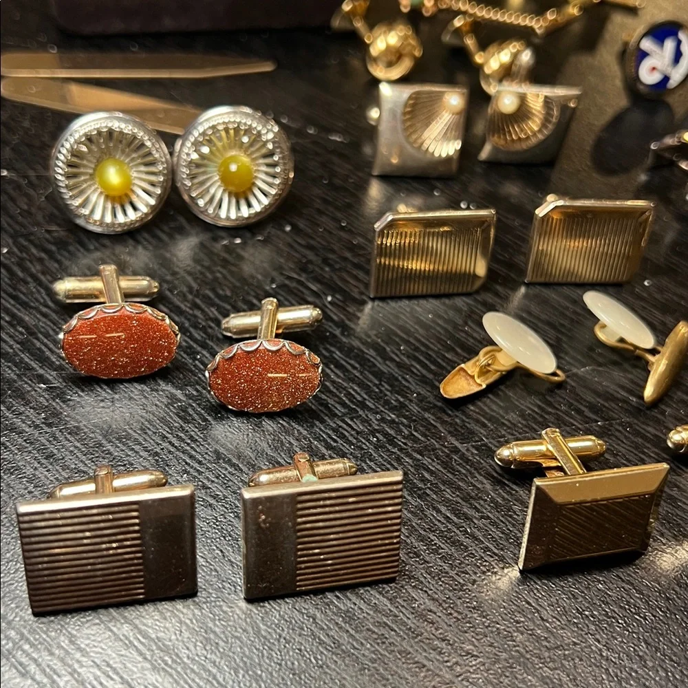 Vintage to Modern Men’s Cufflinks & Tie  Tack Lot